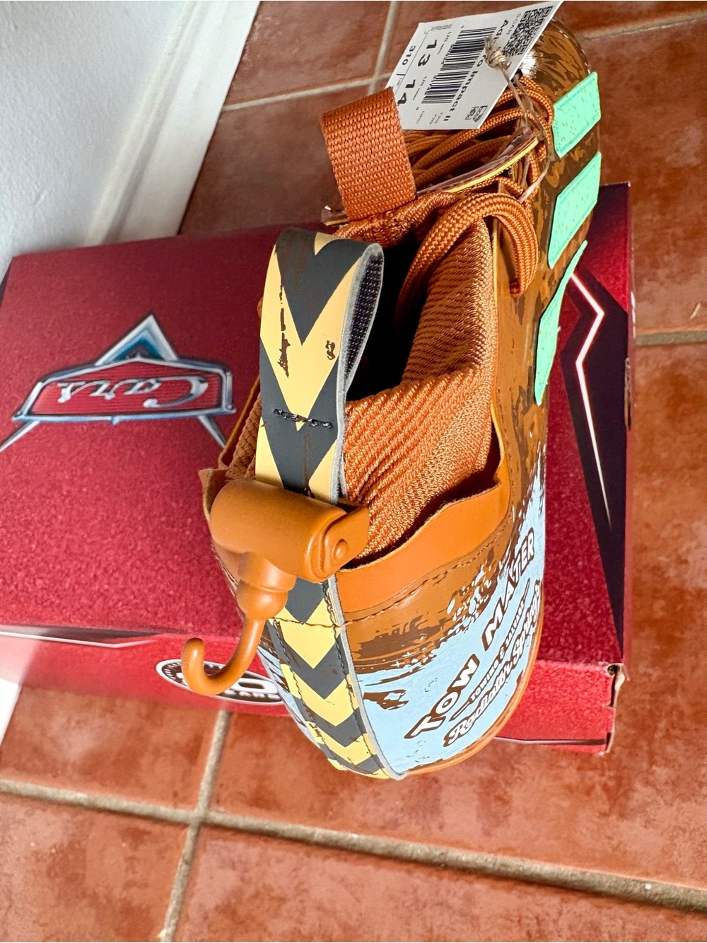Size 13 - Adidas Pixar Cars Mater Adizero Impact II Mid Football Cleats KJ2865 - Picture 11 of 14